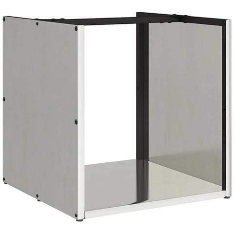 Rastrelliera per Legna da Ardere 40x40x40 cm in Acciaio Inox - Foto 1