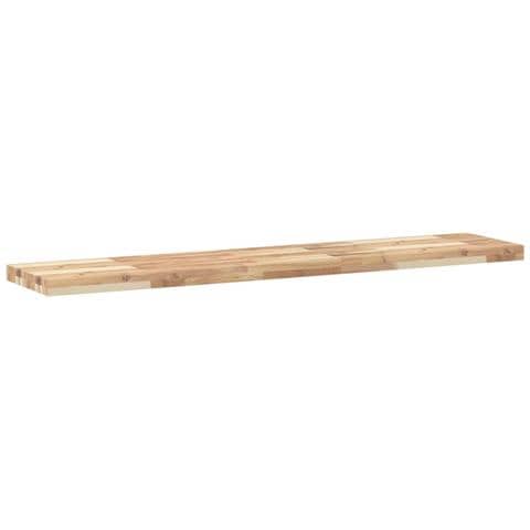Mensole Da Parete 2 Pz 120x30x4 Cm Legno Acacia Non Trattato - Foto 3
