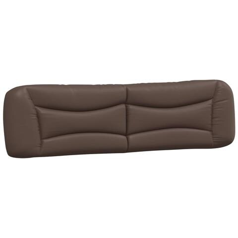 Cuscino Testiera Marrone 200 Cm In Similpelle - Foto 2