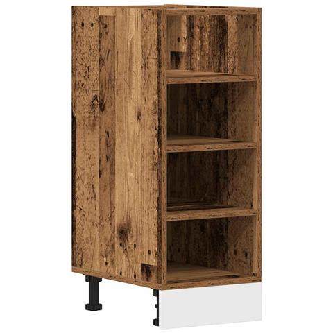 Armadio Inferiore “Riga” Legno Vecchio 30x44,5x81,5 cm - Foto 1