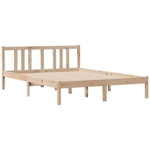 Letto senza Materasso 135x190 cm in Legno Massello di Pino - Foto 10