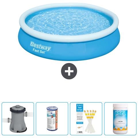 Piscina Fuori Terra - In Giro - 366x76 Cm - Blu - Include Accessori Coordinati Cb49 - Foto 1