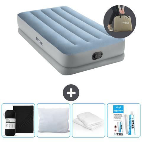 Set Materassino Gonfiabile - 191x99x36 Cm - Blu - Include Accessori Coordinati Cb17 - Foto 1