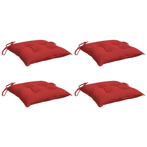 Cuscini Per Pallet 4 Pz Rossi 50x50x7 Cm Tessuto Oxford - Foto 2