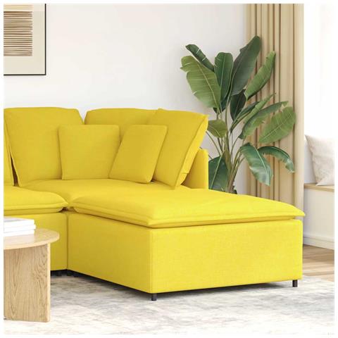Modulo Poggiapiedi Divano Modulare Giallo Chiaro 100x100x48 cm - Foto 2