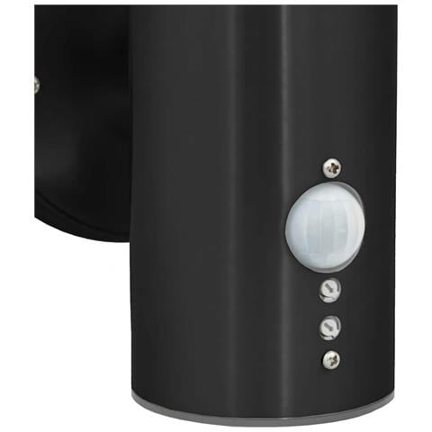 Lampada da Parete Esterna con Sensore Nera Acciaio Inossidabile IP44 - Foto 9