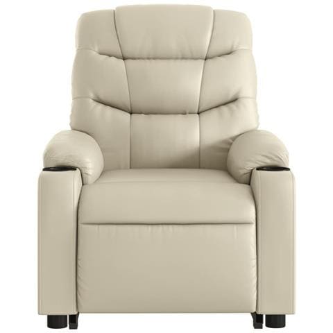 Poltrona Alzapersona Reclinabile Crema in Similpelle - Foto 9