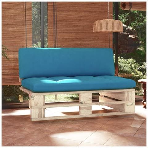 Divano Centrale Giardino su Pallet in Legno di Pino Impregnato - Foto 2