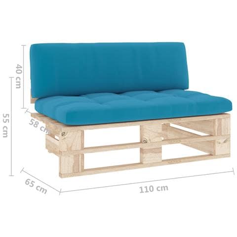 Divano Centrale Giardino su Pallet in Legno di Pino Impregnato - Foto 6