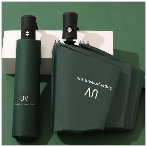 Ombrello Pieghevole Automatico Con Protezione Uv Green - Foto 3