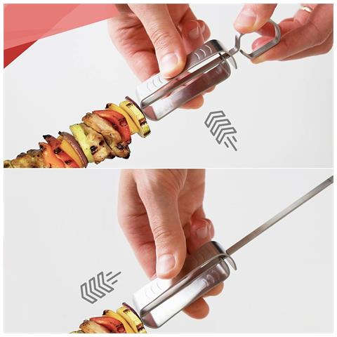 Set Di Spiedini Per Barbecue 5 Pezzi Con Tappetini Per Grigliare - Foto 2