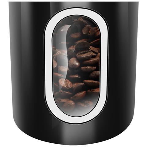 Set 3 Scatole Impilabili Per Caffè Zucchero Finestra Trasparente Ermetiche, Nero - Foto 5