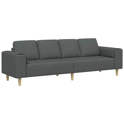 Set di divani Grigio scuro Tessuto - Foto 1