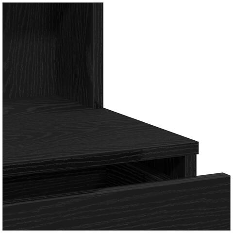 Tavolo da trucco LED in Rovere Nero, 60x40x140 cm, Realizzato in Legno ingegnerizzato - Foto 9