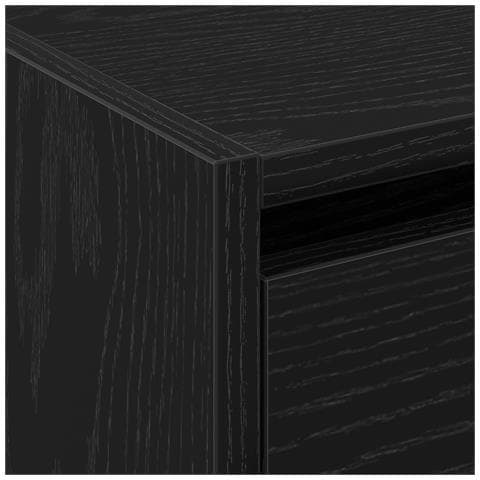 Armadio per scarpe Nero Rovere 80x21x125,5 cm in Legno ingegnerizzato - Foto 9