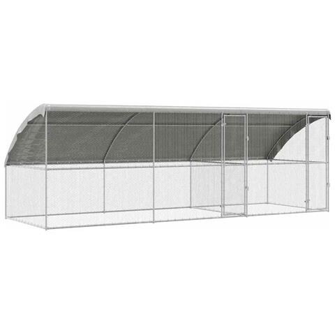 Gabbia per polli Argento 600 x 200 x 198.5 cm Acciaio zincato - Foto 1