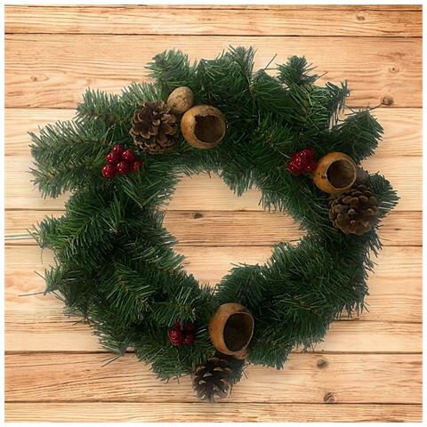 Décoration De Noël Djaege, Ornement De Noël, Ornement De Fête, Décoration Festive, Made In Italy, 35x35 H3 Cm, Vert - Foto 1