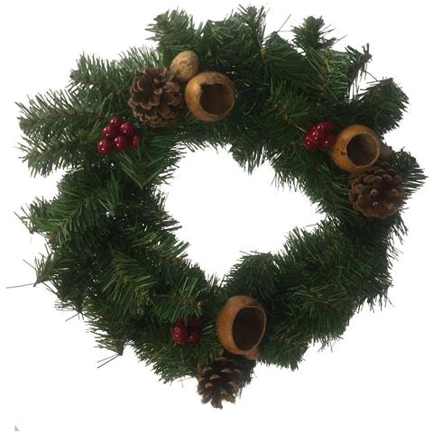 Décoration De Noël Djaege, Ornement De Noël, Ornement De Fête, Décoration Festive, Made In Italy, 35x35 H3 Cm, Vert - Foto 2