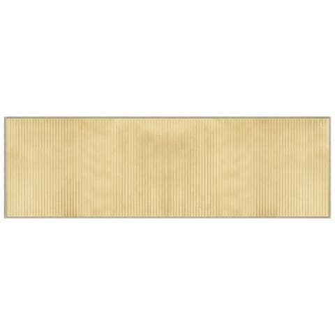 Tappeto Rettangolare Naturale Chiaro 60x200 cm in Bambù - Foto 1