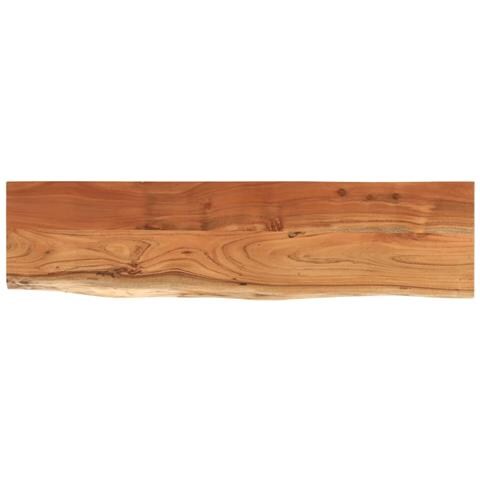 Mensola Muro 120x30x2,5cm Rettangolare Legno Acacia Bordi Vivi - Foto 1