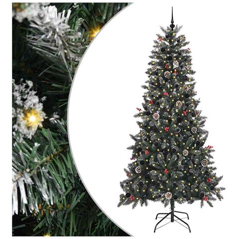 Albero di Natale artificiale con 300 LED Verde 240 cm - Foto 1