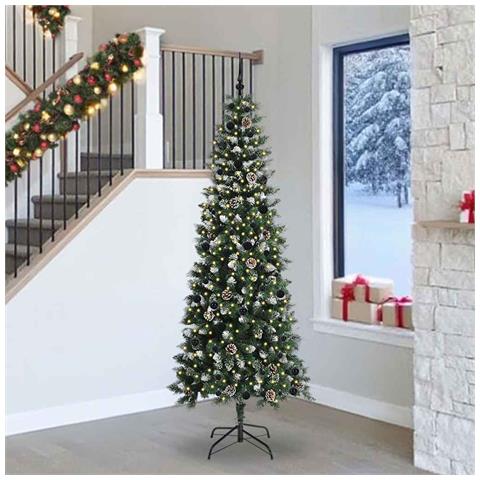 Albero di Natale artificiale con 300 LED Verde 240 cm - Foto 2