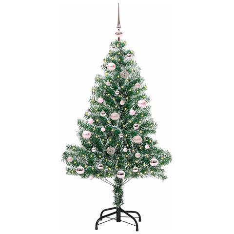Albero di Natale Artificiale Imbiancato con Luci LED 150 cm - Foto 2