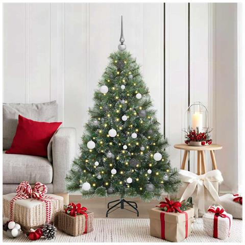 Albero di Natale artificiale con 150 LED Verde 150 cm PE e PVC - Foto 2