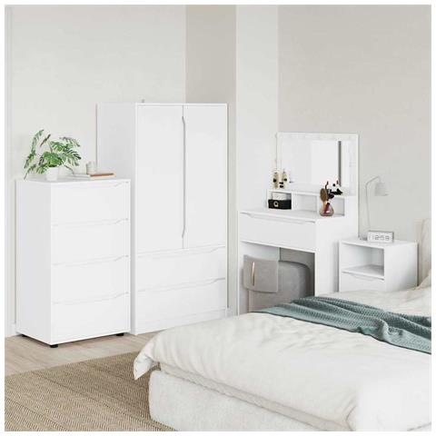 Armadi di Stoccaggio 2 pcs Bianco 60 x 48 x 105 cm - Foto 2