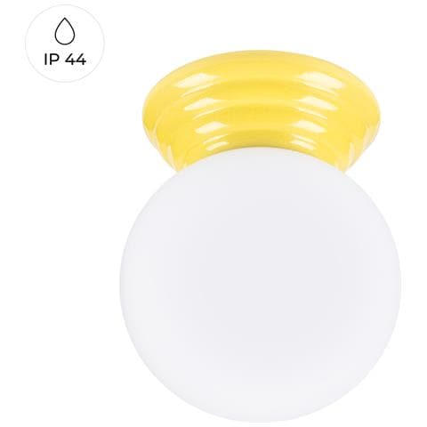 Lampada Da Soffitto Zori Giallo Ip44 Sl. 1898 - Minimalist Lampada A Soffitto Giallo 12x12x16 Cm - Foto 1