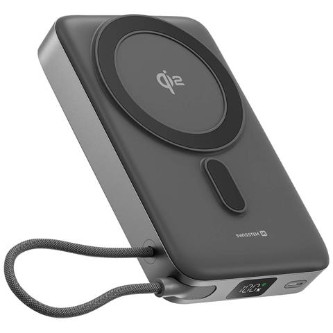 Powerbank Qi2 10000mah Compatibile Magsafe E Usb-c 35w Con Supporto Cavalletto, Grigio - Foto 1