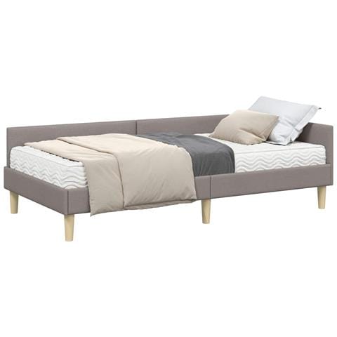 Struttura Letto Angolare con Materasso 2 pcs Talpa Tessuto - Foto 1