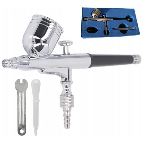 Aerografo Per Verniciatura Con Ugello 0,2mm - Serbatoio In Metallo | Precisione E Durata | Uso Universale In Arte E Modellismo - Foto 1