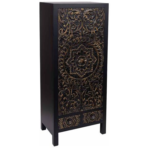 Armadio In Legno Con 2 Cassetti E 2 Porta 50x34,5x121h Cm - Foto 1