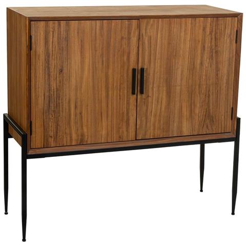 Credenza In Legno E Metallo Marrone 110x40x99h Cm - Foto 1