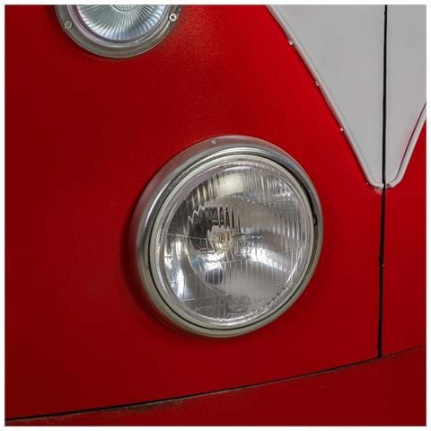 Armadio Furgone In Legno E Metallo Rosso 90x53x150h - Foto 8