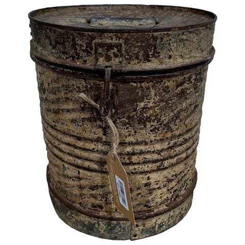 Contenitore Portaoggetti In Metallo Marrone 23x23x27h - Foto 2