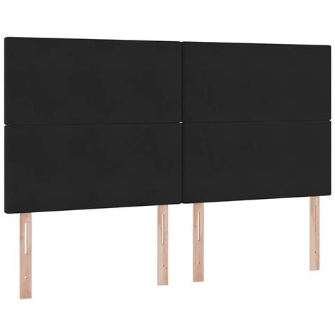 Letto con contenitore e materasso Nero 160 x 200 cm Velluto - Foto 9