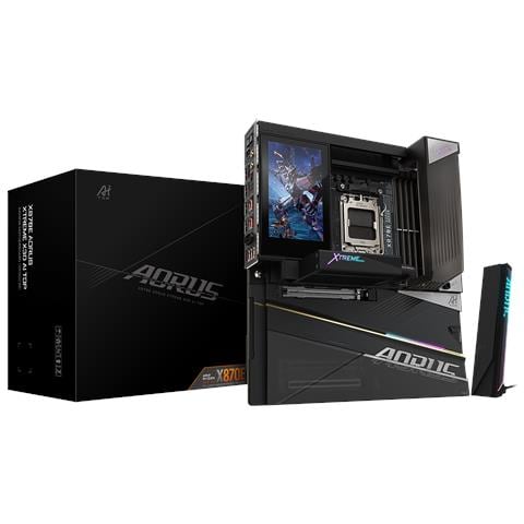 X870E AORUS XTREME X3D AI TOP Scheda Madre - Supporta CPU AMD Ryzen serie 9000, VRM a 24+2+2 fasi, fino a 9000MHz DDR5 (O.C.), 2xPCIe 5.0 M. 2 + 3xPCIe 4.0 M. 2, Wi-Fi 7, LAN 10GbE, USB 4 - Foto 1