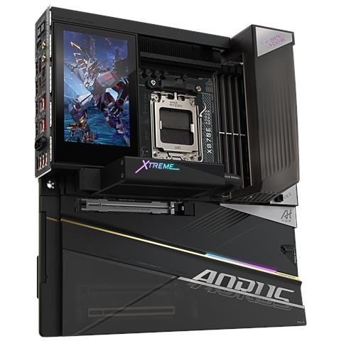 X870E AORUS XTREME X3D AI TOP Scheda Madre - Supporta CPU AMD Ryzen serie 9000, VRM a 24+2+2 fasi, fino a 9000MHz DDR5 (O.C.), 2xPCIe 5.0 M. 2 + 3xPCIe 4.0 M. 2, Wi-Fi 7, LAN 10GbE, USB 4 - Foto 2