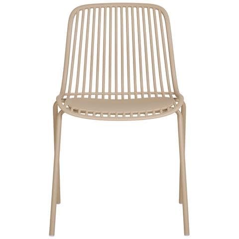 Set Di 4 Sedie Da Giardino Branson-beige-plastica-55x46,5x82 Cm - Foto 2