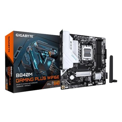 B840M GAMING PLUS WIFI6E Scheda Madre - CPU AMD Ryzen 9000, VRM a 8+2+2 fasi, fino a 8200 MHz DDR5 (O.C.), 2× M. 2 PCIe 4.0, Wi-Fi 6E, LAN 1 GbE, USB 3.2 Gen 2 - Foto 1