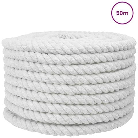 Corda Bianco 2 x 2 x 5000 cm Cotone - Foto 2