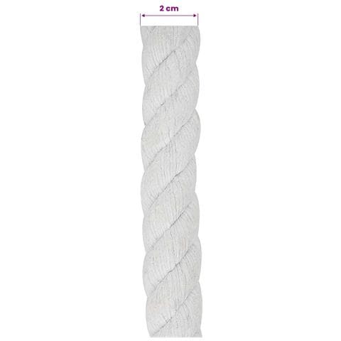 Corda Bianco 2 x 2 x 5000 cm Cotone - Foto 5