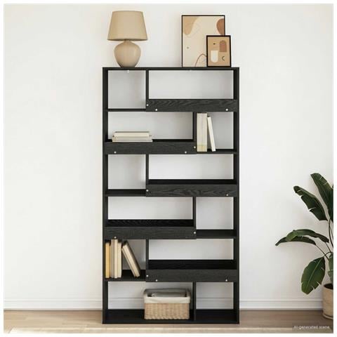 Scaffale per Libri Rovere nero 100 x 33 x 156,5 cm - Foto 2