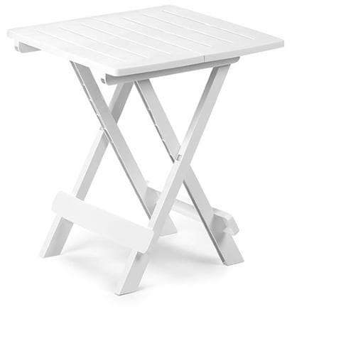 Tavolo Tavolino In Resina Plastica Pieghevole Richiudibile 45x43xh50 Cm Bianco - Foto 1