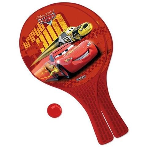 Coppia Racchette Racchettoni Spiaggia Cars Rosso con pallina - Foto 3