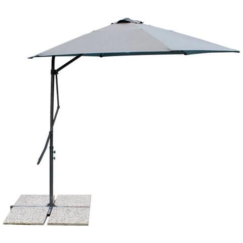 Ombrellone Da Giardino Ø 3 Palo Laterale Telo Grigio Per Esterno, Ristorante Gelateria Bar Hotel Albergo - Foto 1