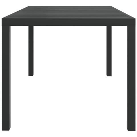 Tavolo da Giardino Nero 150x90x74 cm in Alluminio e WPC - Foto 4