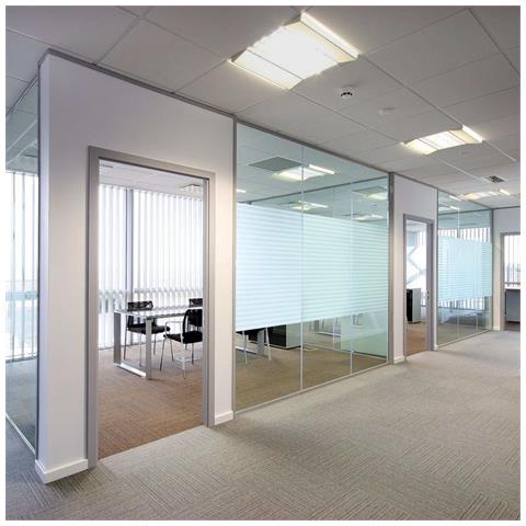 Pellicola Finestra Sabbiata Adesiva a Righe 0,9x10 m - Foto 7